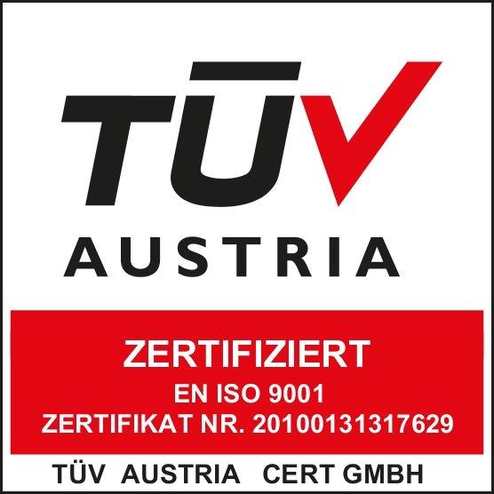 TÜV Austria - Zertifiziert - EN ISO 9001