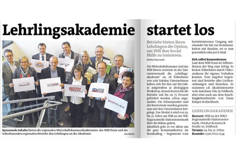 WOCHE Artikel- Lehrlingsakademie